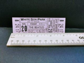 Beatles VINTAGE 1965 CHICAGO WHITE SOX Park Ticket 7