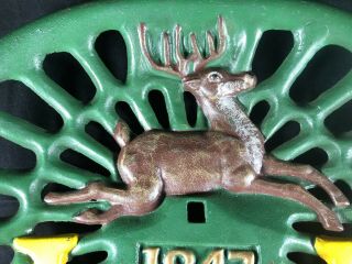 John Deere Tractor Seat 1847 Vintage Antique Style Solid Cast Iron 17 