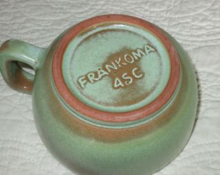 Vtg Frankoma Pottery Set of 4 Soup Chili Cups Mug Bowls 4SC LAZY BONES 1968 6