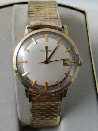 Vintage Hamilton 17 Jewel Gents Wristwatch With Date