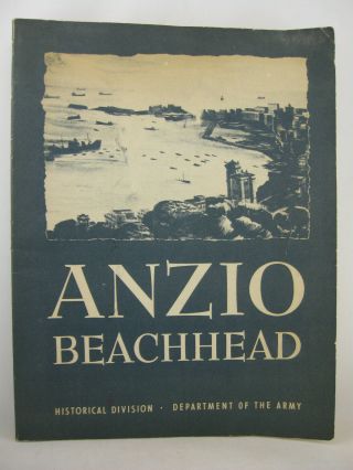 Anzio Beachhead Us War Department Historical Division - October 1947 Photos Maps
