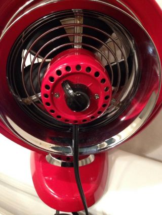 Vornado Red 2 Speed Fan Retro Vintage 11.  5 