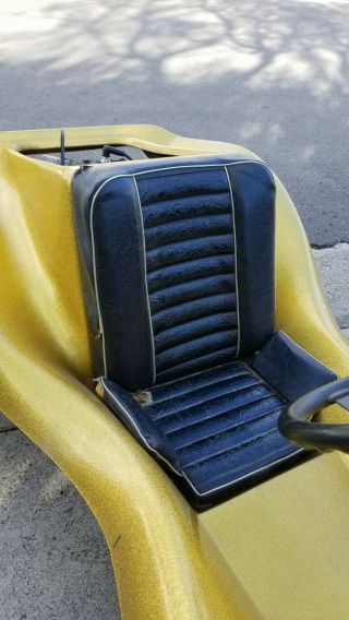 Funderbird Go Kart,  vintage Sears 1970s,  gold sparkle paint,  great shape 5