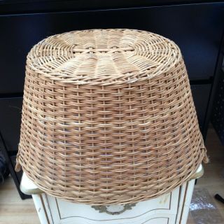 Basket Wicker Rattan 2 - Handle Laundry Basket Farm House vintage french antique 7