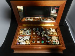 Jewelry Box Full of Treasures Vintage to Now,  925 Silver & Box NR 2