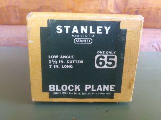 Vintage Stanley 65 Block Plane Low Angle 2