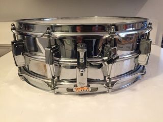 Vintage Ludwig Supraphonic Chrome Over Brass 5x14 Snare Drum