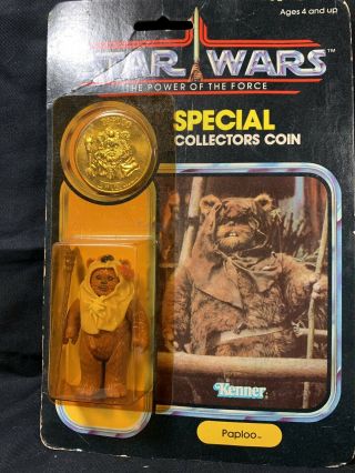 Vintage 1984 Kenner Star Wars Potf Paploo Last 17 Carded Moc Coin Mexico