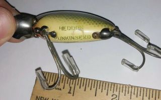 Stunning Vintage Wooden Heddon Punkinseed Lure Shad Color Ex - Paint On Belly 3