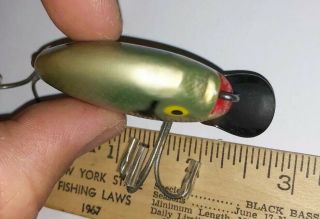 Stunning Vintage Wooden Heddon Punkinseed Lure Shad Color Ex - Paint On Belly 4