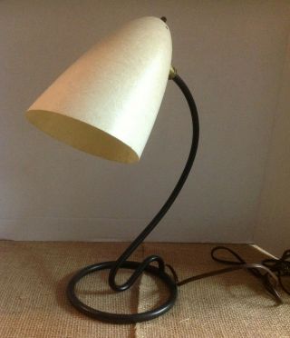 Vintage Mid Century Modern Lamp Light Fiberglass Desk