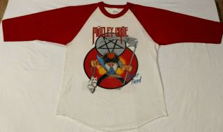 Vintage Motley Crue,  Concert T Shirt 1985 - 86 Theatre Of Pain Medium - Authentic
