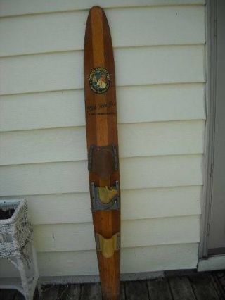 Vintage Cypress Gardens 68 " Wooden Water Ski Dick Pope Jr 3 Times Nat Champ (a)