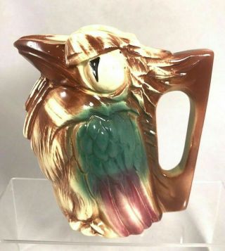 Vintage Mccoy Pottery Parrot Bird Vase Pitcher Jug Rare