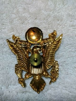 WWII Army Officer Large Size Hat Badge by Meyer GREAT SHAPE 2