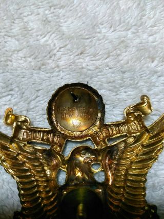 WWII Army Officer Large Size Hat Badge by Meyer GREAT SHAPE 3