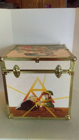 VTG Nintendo Mario Zelda Wood Storage Chest Box Trunk 16 x 16 x 16 5