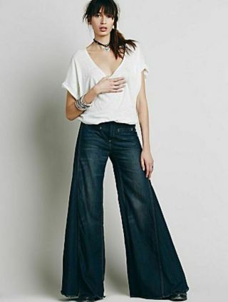People Vintage Extreme Flare Wide Leg Jeans Size 29