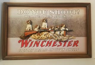Winchester 3d Bird Dog Puppies Advertising Sign