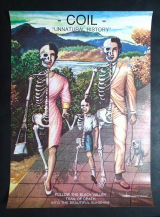 Coil : Unnatural History Vintage Promo Poster Rare Throbbing Gristle