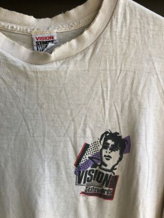 Vtg Mark Gonzales Vision Street Wear 1986 T Shirt Trashed Skateboard Skate Xl
