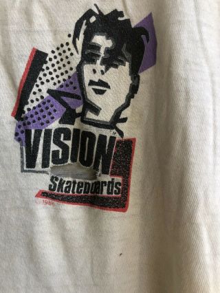Vtg Mark Gonzales VISION STREET WEAR 1986 T Shirt Trashed Skateboard Skate Xl 3