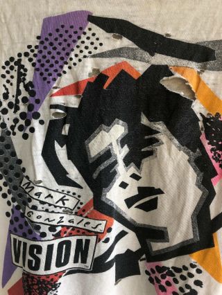 Vtg Mark Gonzales VISION STREET WEAR 1986 T Shirt Trashed Skateboard Skate Xl 6