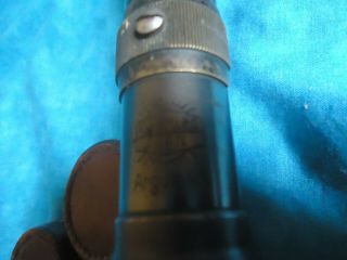 VINTAGE AUSTRIAN K.  KAHLES WIEN ARGUS 4X RIFLE SCOPE WW2? LEATHER LENS CAPS 3