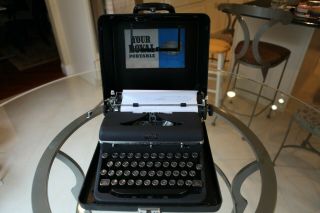 Vintage Royal Quiet Deluxe Portable Typewriter With Case Touch Control