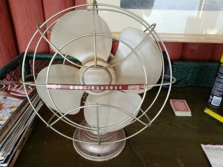 Vintage Rare Westinghouse Misty Rose Fan - Runs Art Deco - Made In Usa