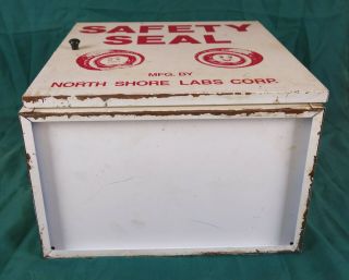Vintage MId C Safety Seal Tires Metal Garage Shop Parts Storage Cabinet Display 11