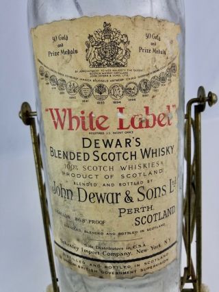 Vintage Dewar ' s White Label Scotch Whiskey Giant Bottle Swinging Bat Display 2