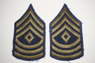 First Sergeant Rank Chevrons Patches Post Wwii Korean War Era Pair Us Army C1229