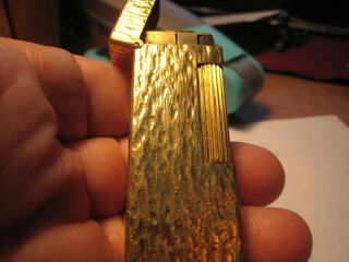 Estate: Dunhill Rollagas Vintage Modern Gold Finished Cigarette Lighter -