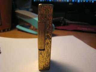Estate: Dunhill Rollagas Vintage Modern Gold Finished Cigarette Lighter - 4