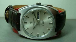 Vintage Favre Leuba Auto Duomatic Day Date Mens Watch K559 Old Antique