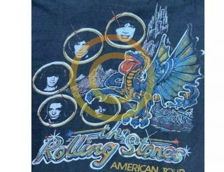 Rare Vintage 1978 Rolling Stones Concert Tour Shirt Mick Jagger Keith Richards