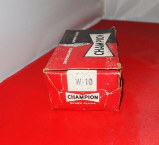 Vintage Champion Spark Plugs W - 10 Whole Box Of 10 - Champion W - 10 Nos - Rare