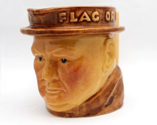 Vintage Medalta Pottery Canada Winston Churchill Toby Cup / Jug
