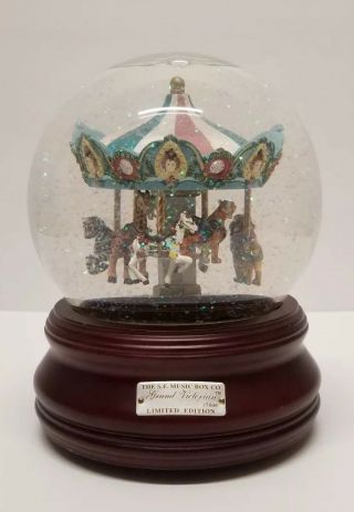 Vintage Ltd Ed Grand Victorian Carousel San Francisco Music Box Co.  Water Globe