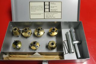 Neway Valve Seat Cutting Tool Set Vintage Metal Box