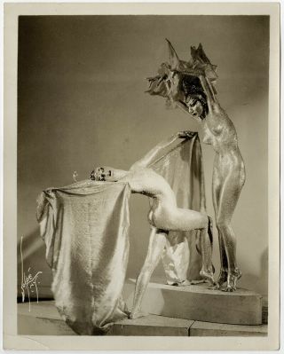 Grisha & Brona Risqué Spectacular Dance Vintage 1930s Art Deco Volpé Photograph