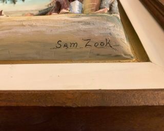 Very Rare Zook Amish 3d Hand Carved Painting Folk Art Kinzers Pennsylvania 2