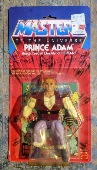 1983 Vintage Masters Of The Universe Prince Adam Motu Toy He - Man Wow