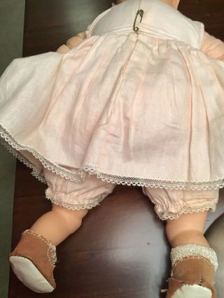 Vintage 1940 MADAME ALEXANDER York Baby Doll TAG on Clothes 12” 6