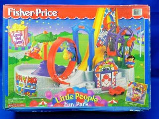 Vintage 1998 Fisher Price Little People Fun Park Roller Coaster 72560