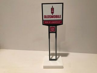 Vintage Gm Sign,  Oldsmobile Salesmans Desk Sign Two Sided