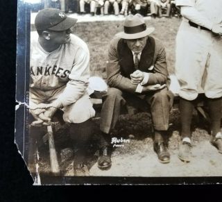 1920s Type 1 BABE RUTH LOU GEHRIG MILLER HUGGINS VTG Photo Yankees 8x10 2