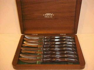 Vintage 1940/50s,  Cutco 1759 Bakelite 8 Piece Steak Knife Set W/case - Vg Plus