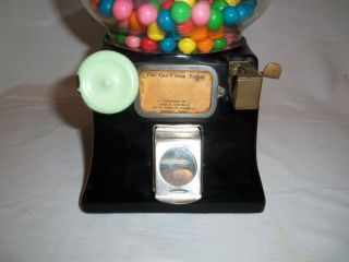 Vintage 1¢ GUM BALL VENDING MACHINE Penny RED LIP PISTACHIOS John N Germack 2